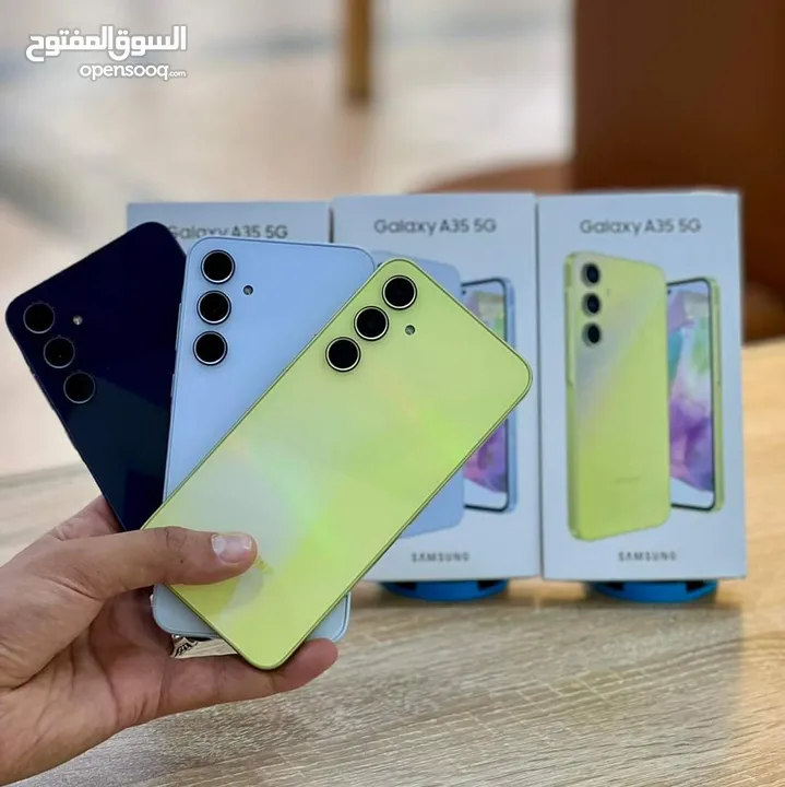 مشغل اخو الجديد Samsung A35 5G رام 16 جيجا  256 أغراضة والكرتونه الأصلية مكفول متوفر توصيل