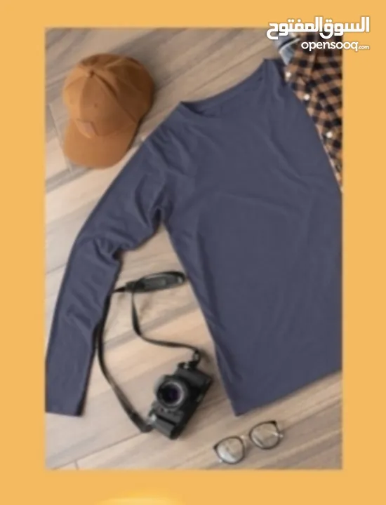 تيشرتات كم طويل قطن بنسبة 100% صناعة هندية جودة عالية100% cotton long-sleeved T-shirt