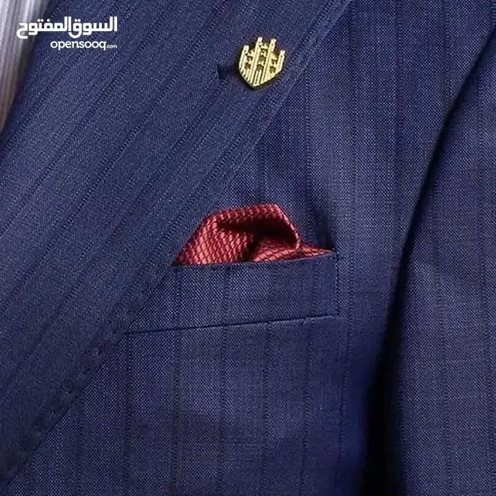 منديل جيب رجالي فاخر - Pocket Square بأشكال متنوعة