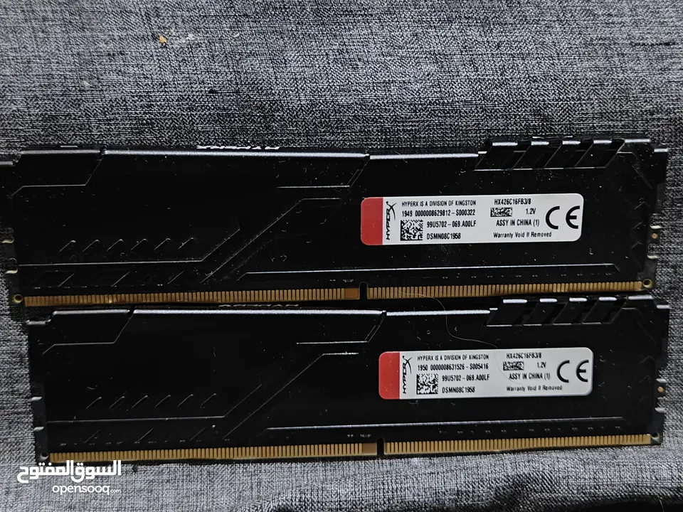 Kingstone hyper x fury ddr4 16gb رامات كنستون هايبر اكس فيوري 16 جيجا