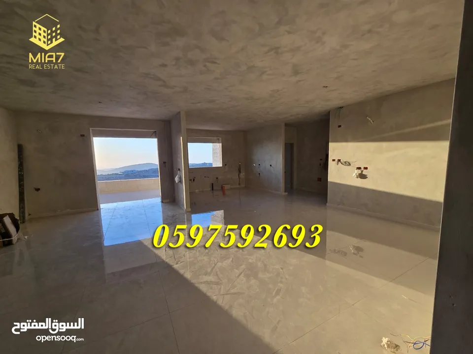 شقة فاخرة للبيع او التبديل 193م + بلكونة كبيرة رام الله المصايف قرب المالية بالعالي