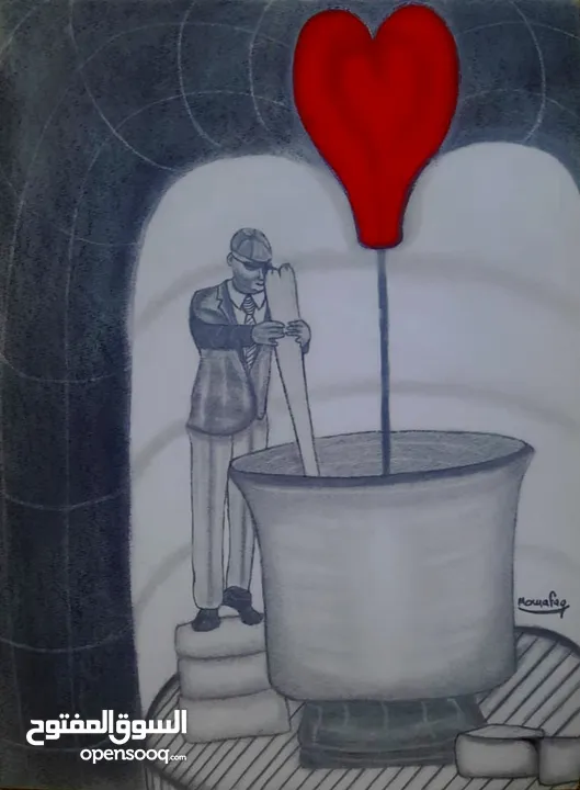 لوحات سريالية اصلية رسم يدوي