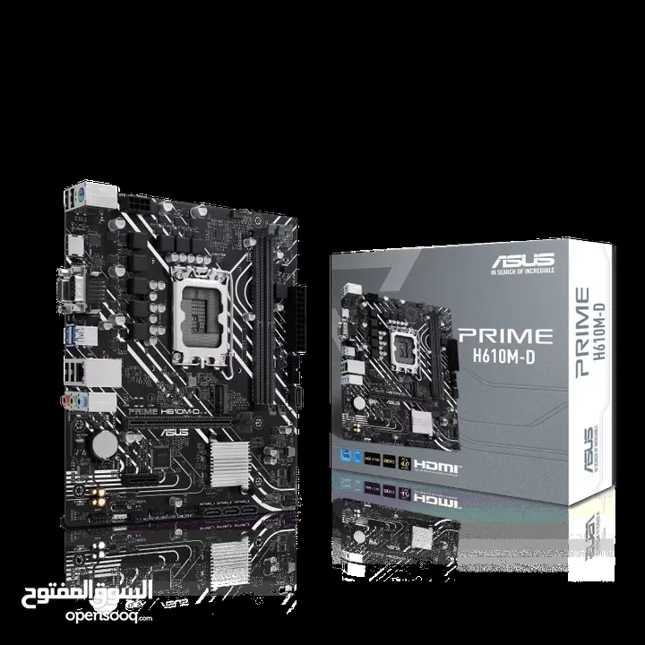Asus PRIME H610M-D Motherboard مذربورد أيسوس لمعالجات إنتل جيل 12,13,14