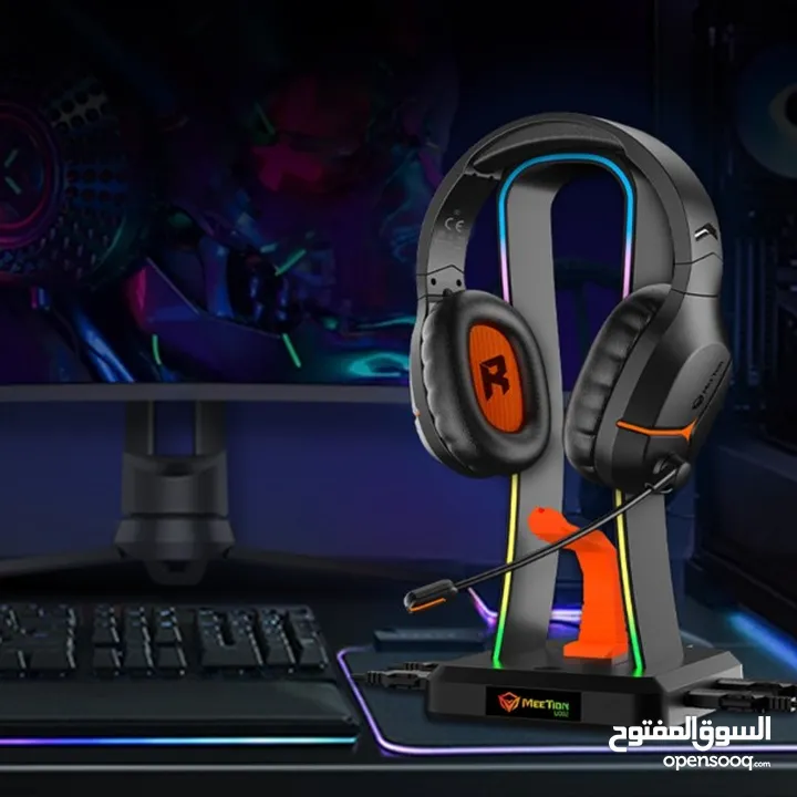 Meetion BTH011 Tri-Mode 2.4G Wireless Bluetooth & Wired Gaming Headset -Black سماعات ميشون للالعاب