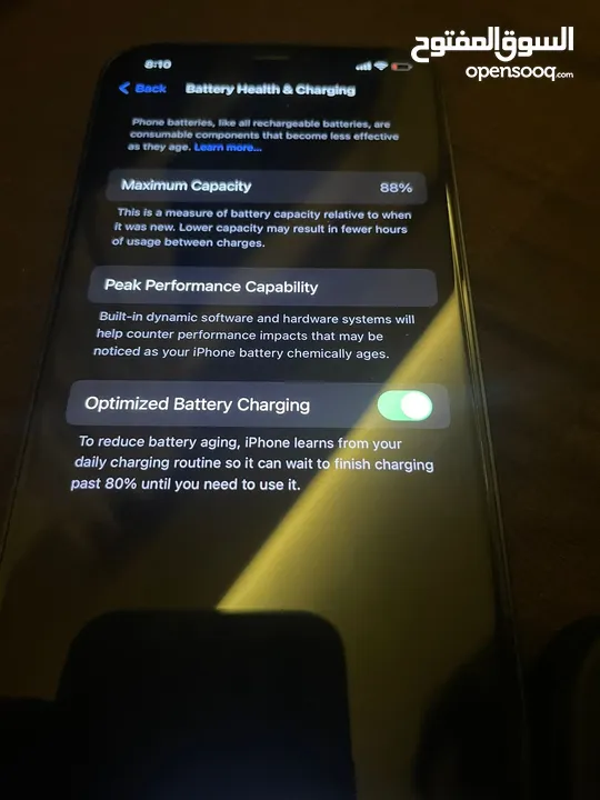 ايفون 12 مستعمل حالة ممتازة 64قياقا البطاريه 88% مع هدية 10 كفرات مع علبة وشاحن