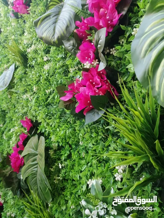 عشب جداري & عشب صناعي & نجيل صناعي & grass wall & wall grass & green wall