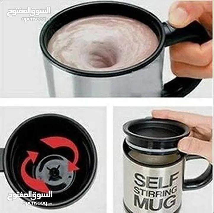 مج كوب  خلاط تحضير نسكافيه و كبتشينو  3 بواحد  و حصول على رغوه كثيفه يعمل على البطاريه