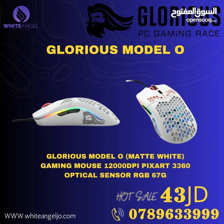 بمناسبة عيد الاستقلال ماوسات جلوريوس glorious model O matte white ماوس جيمينج