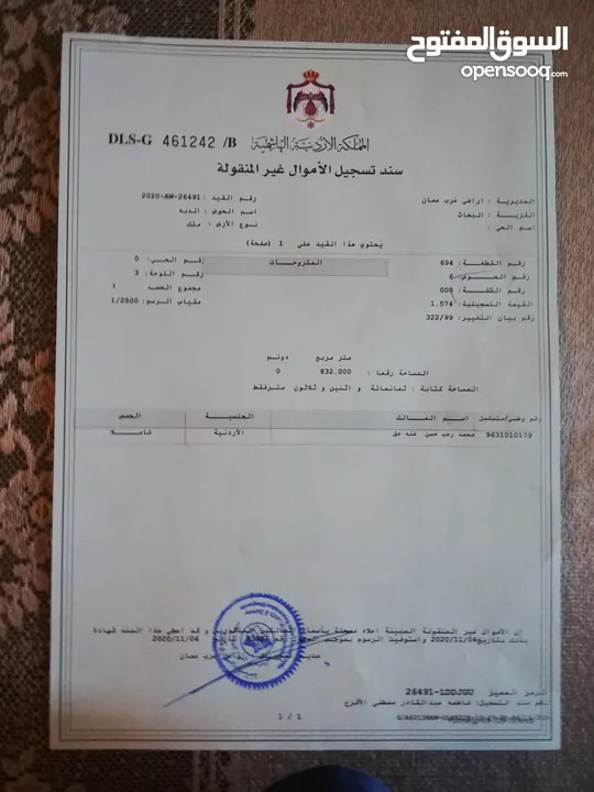 ارض للبيع في البيادر ابو السوس