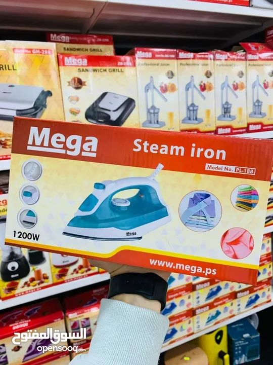 مكواة البخار Mega – موديل PL-188  الحل المثالي لإطلالة مرتبة وأنيقة كل يوم!