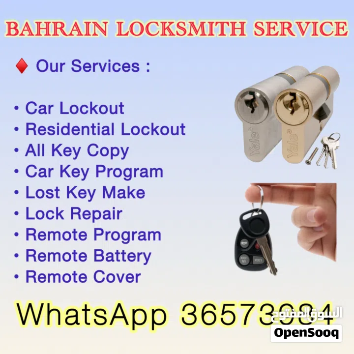 Locksmith All Over Bahrain  24 Hours Service  Car Lock Open  House Door Lock Open  Lock Repa