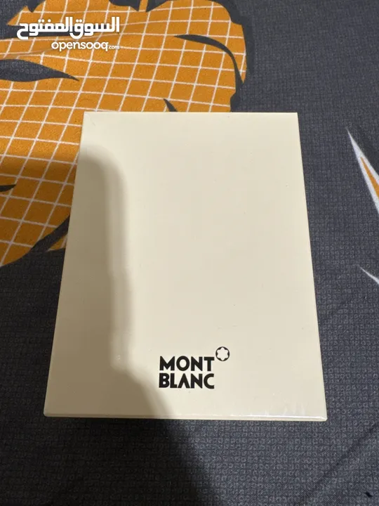 Card holder mont blanc محفظه رجالي جلد ماركة ايطاليه اسود جودة ممتازه وجديد