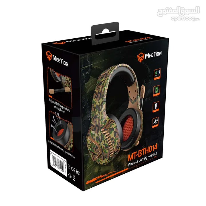 Meetion BTH014 Surround Sound 2.4G Wireless Bluetooth & Wired Gaming Headset سماعات جيشي