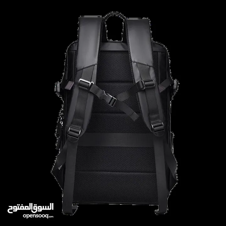 حقيبة ظهر للابتوب ذات سعة كبيرة - S-61-15.6 Black Backpack leather laptop and stuff bag