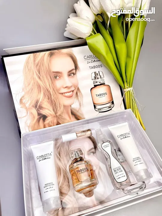 بكجات عطور نوعية #CARLOTTA الأصلي  بكج 5 قطع   عطر 100مل  مرطب جسم (Body Lotio