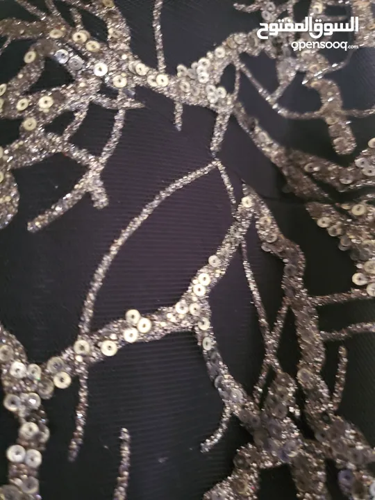 فستان سهرة كحلي موديل جديد 2025 قياس l  راقي جدا مع الشيلة Dark navy blue evening dress