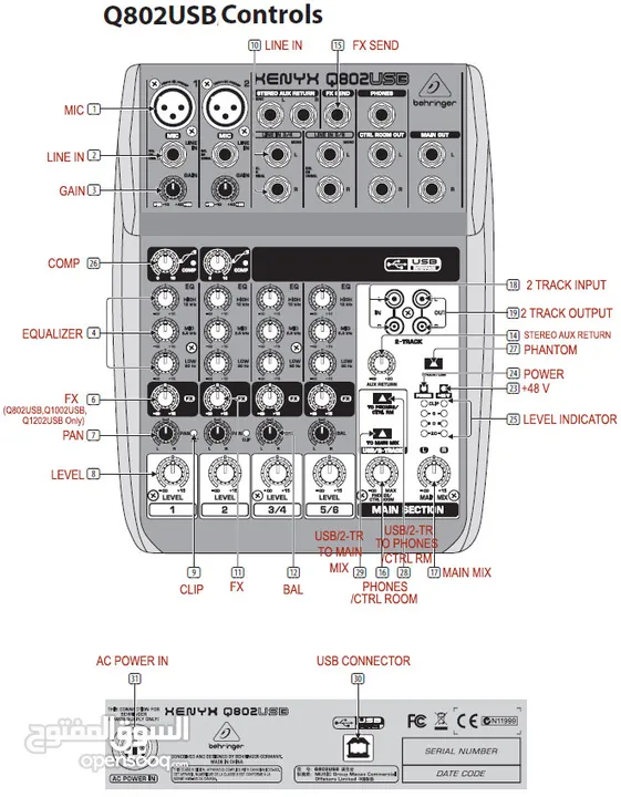 Behringer Xenyx Q802USB Mixer