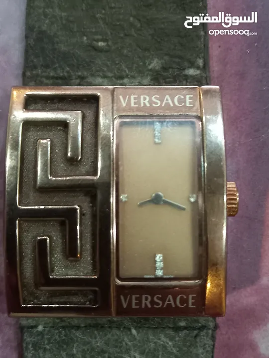 ساعه  VERSACE سويسري  ستاتي مستعمله للبيع لون بني