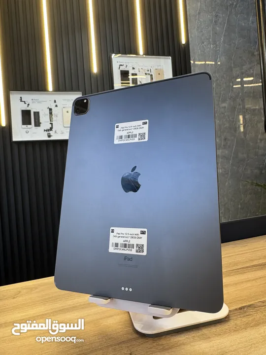 iPad Pro 12.9" الجيل الرابع  Wi-Fi  128GB  رمادي  إصدار 2020  بطارية 87%