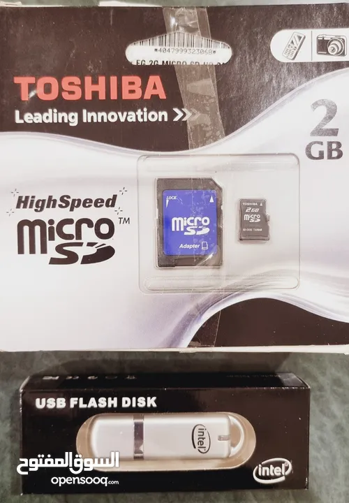كروت ذاكرة و فلاشات ميموريMicroSd Cards with and without adapter Kingston - SanDisk - Toshiba - Inte