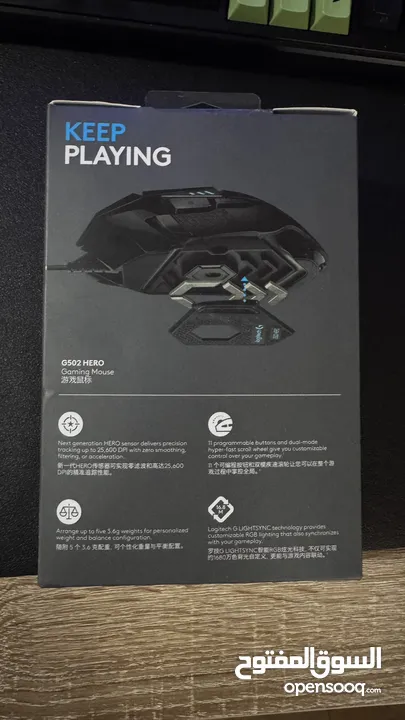Logitech G502 Hero Mouse، ماوس لوجيتيك G502 سلك