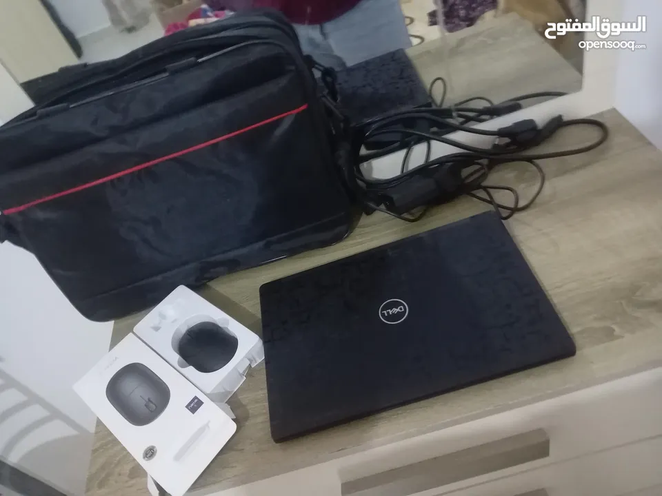 لابتوب DELL مستعمل بحالتي الوكاليالون الاسودالامع
