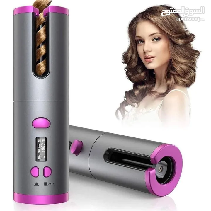 Cordless Hair Curler  مجعد الشعر اللاسلكي   امكانية شحنه و أخذه إلى اي مكان و استخدامه في اي وق