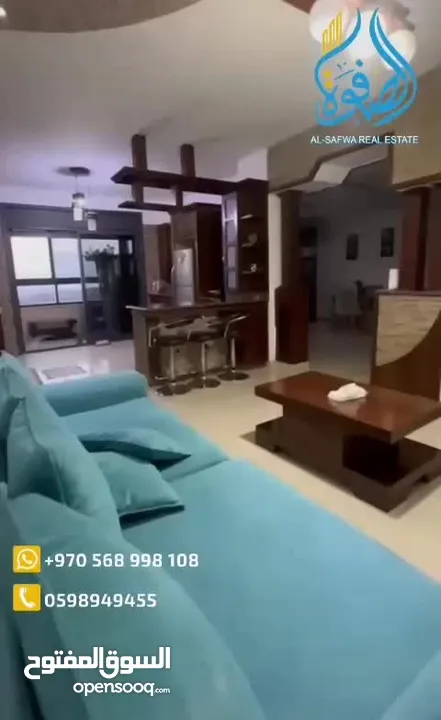 شبه سوبر ديلوكس مفروش للايجار - اطلاله جميله منطقه هادئه