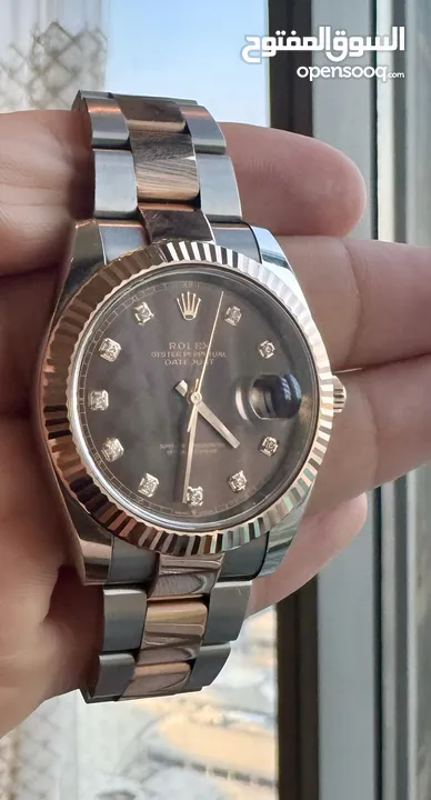 Rolex Oyster Datejust Chocolate Diamonds Dial, Rose Gold 41mm