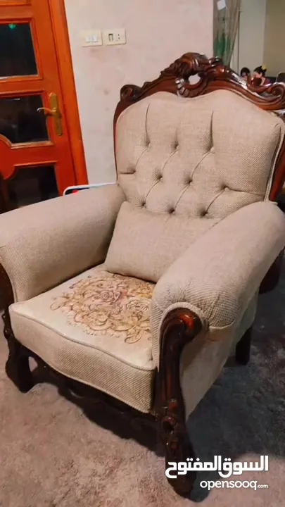 طقم كنب خشب زان تفصيل