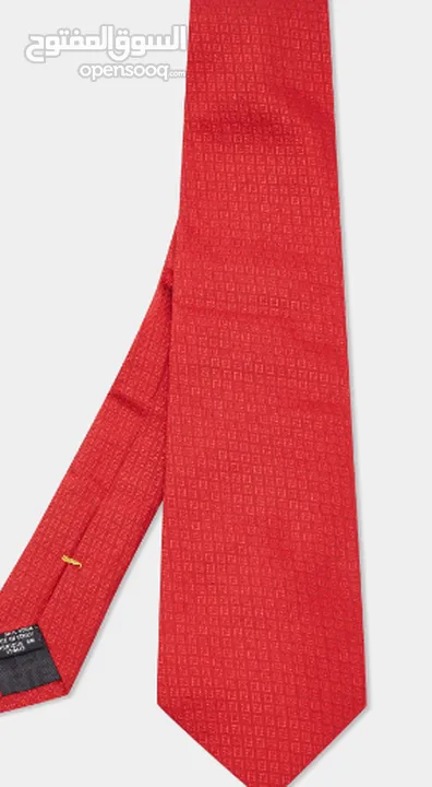 Fendi 100% Silk FF Red Tie Necktie