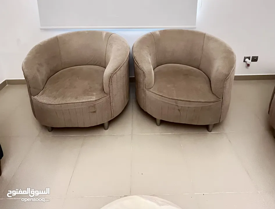 Imported fabric 5 seater sofa