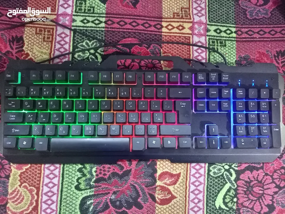 كيبورد  RGB + ماوس جيمنج+سماعة P9+هارد ديسك 80G السعر بالوصف و بدون خدمة توصيل