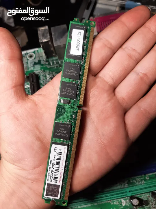 للبيع رام Transcend 2GB DDR2 800 Hz DIMM بحالة ممتازة لأجهزة الكمبيوتر المكتبية - موثوق وسرعة فائقة