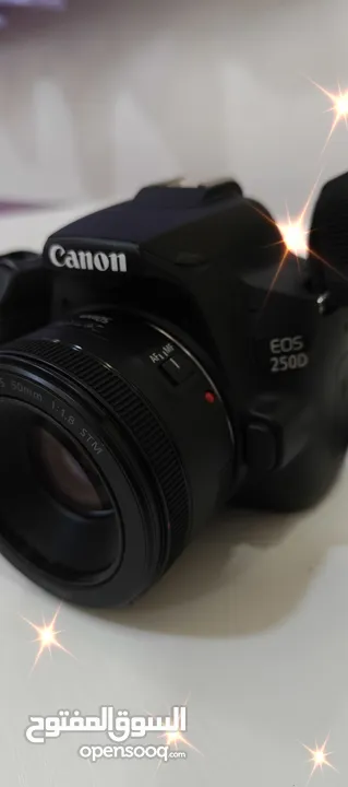كاميرا كانون camera canon 250d مابتفرق عن الجديد ابدا الا انها مطلعة من كرتونتها