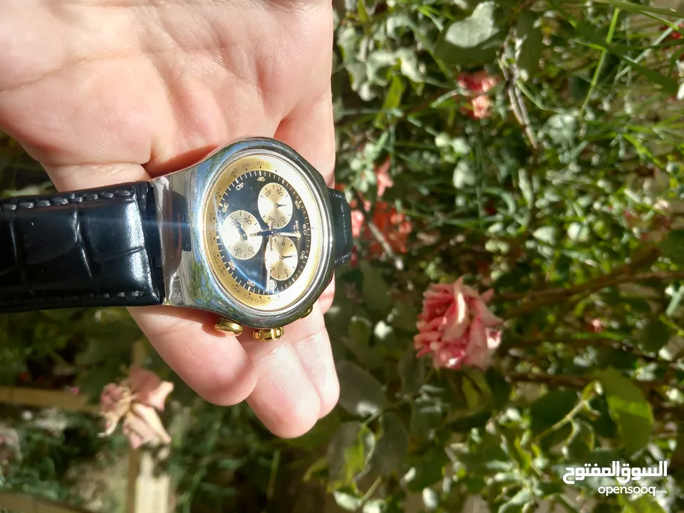 Swatch Irony Gold and Black  بسعر مميز جدا شبه وكالة