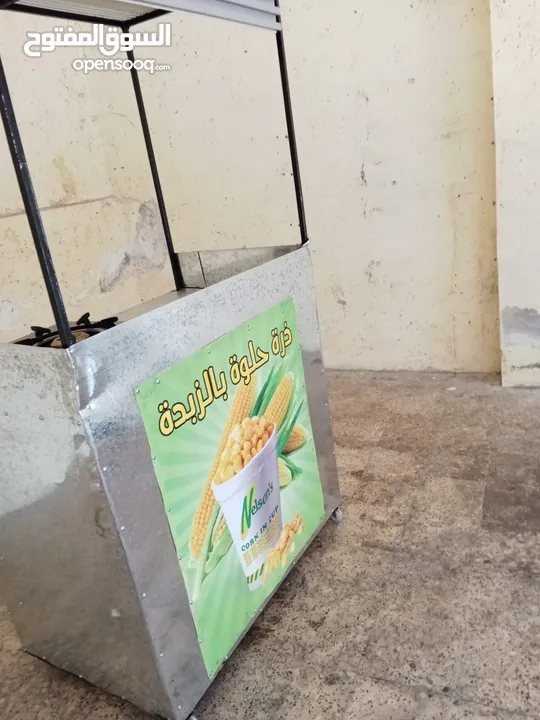 عربية ذره ومشروبات ساخنه جديده لم تستعمل نهائيا للبيع