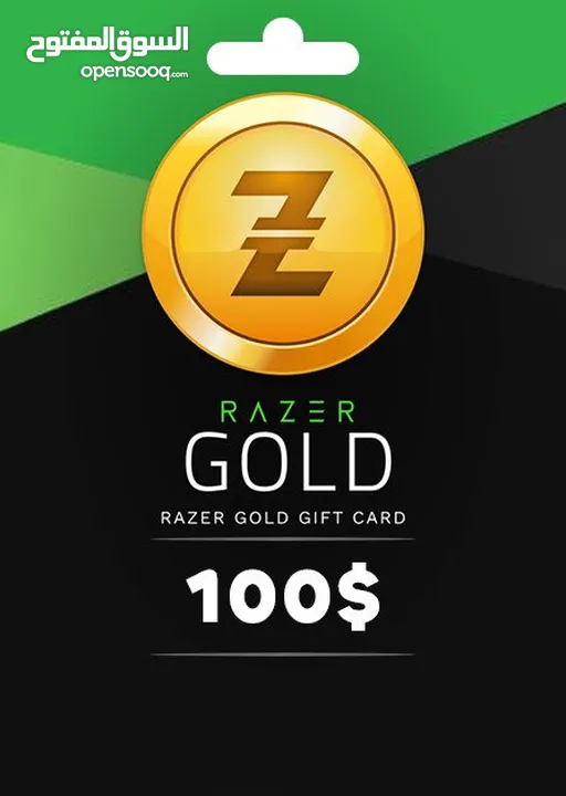بطاقة ريزر جولد العالمية بقيمة 100 دولار        RAZER GOLD GLOBAL 100$ CARD
