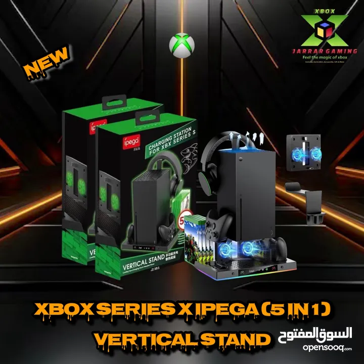 Xbox series x/s & one x/s cooling stand & battery charging قواعد تبريد مع بطاريات شحن اكس بوكس