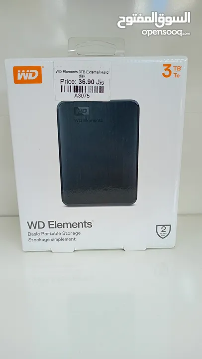 Western Digital Elements Portable Hard Drive 3TB Black ( 1 YEAR WARRANTY )