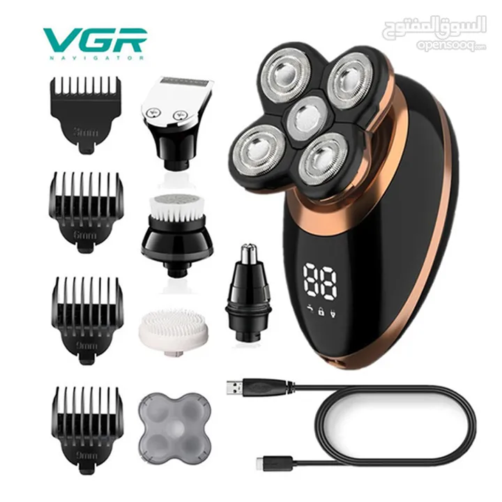 ماكينة  حلاقة 5 في 1 ضد الماء مزودة بشاشة VGR V-316 حلاقه ماكنه الحلاقة شعر الراس حلاقة اللحيه