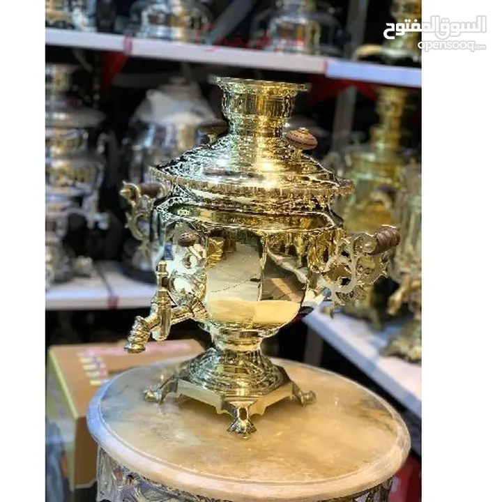 سماور الفحم النحاسية الفاخرة