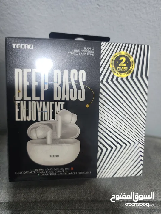 سماعات تكنو deep bass enjoyment buds 3