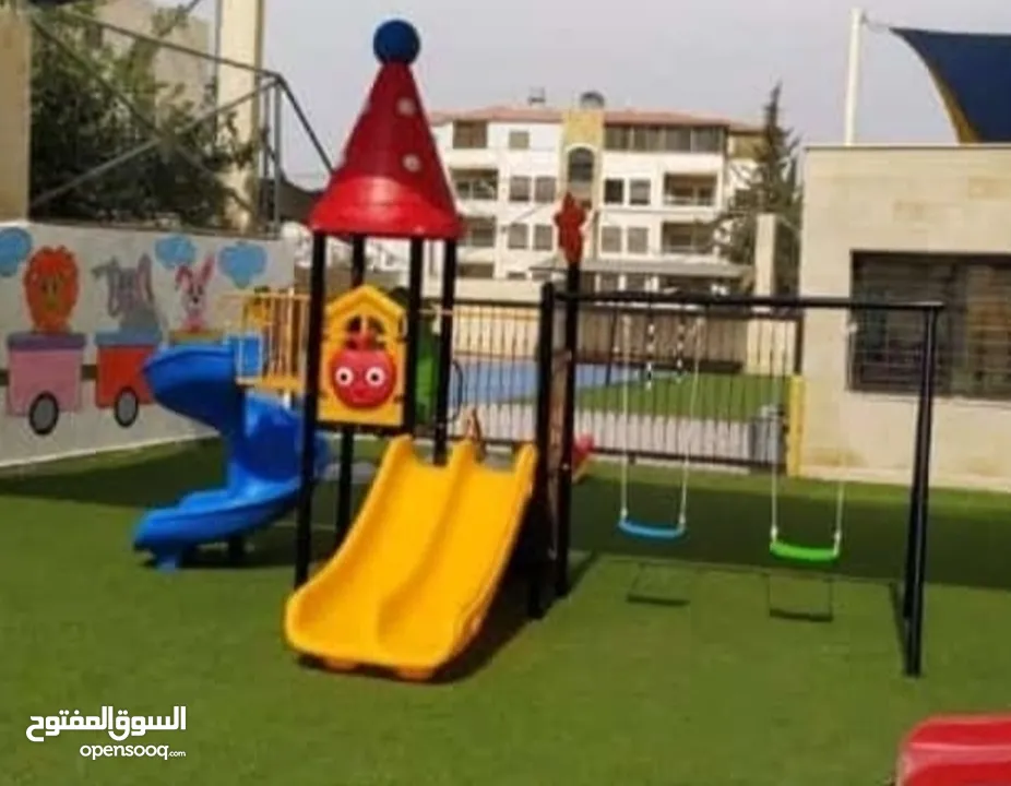 العاب خارجية سيفتي بالوان جذابة مراجيح وسحاسيل