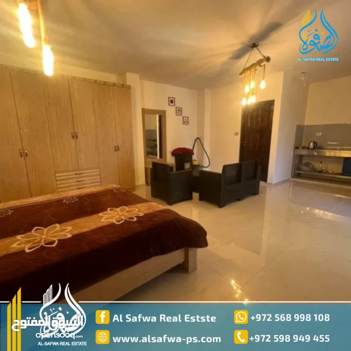 استديو مفروش للايجار ضاحيه الريحان مع اطلاله مميزة