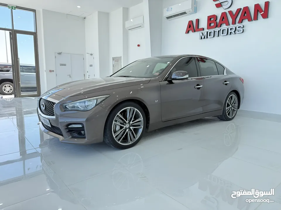 انفينتي Q50S بني داخل اسود خليجي 2014