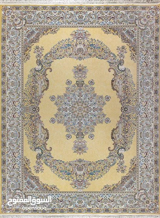 persian machine-made carpet with 1500 Reeds and a density of 4500 with various designs and the best