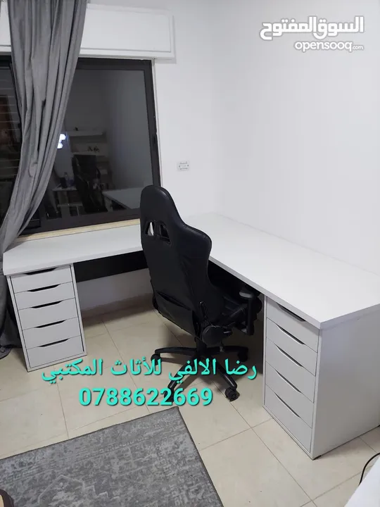 طاولة مكتب جيمنج زاويه مميزة بعدة الوان وقياسات حسب طلبك التوصيل والتركيب مجاني لعمان والزرقاء