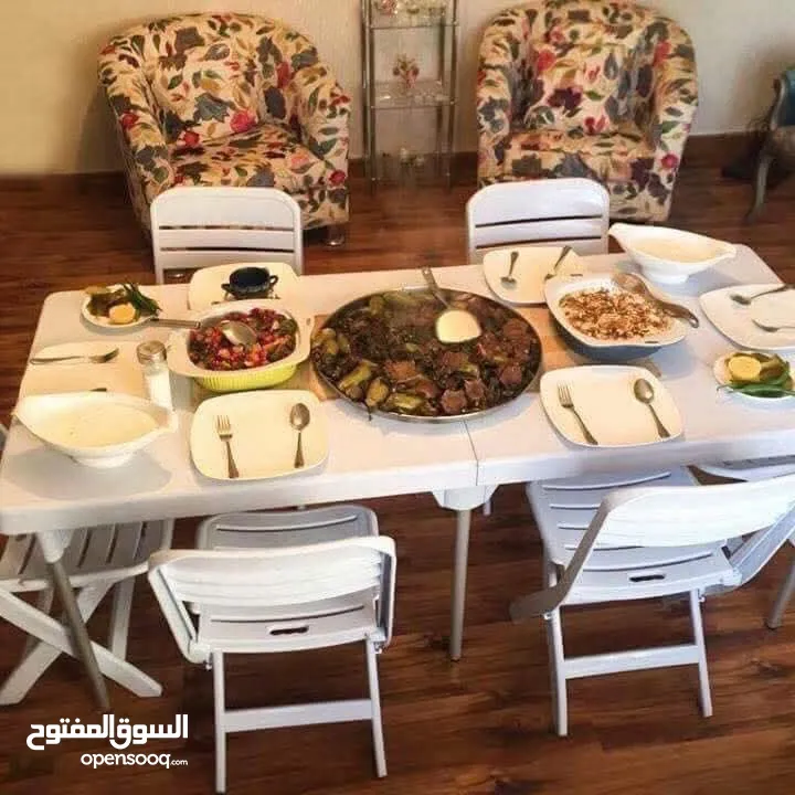 طاولة العزايم بتزبط داخلي وخارجي سعر الطاولة لحال والكرسي لحال