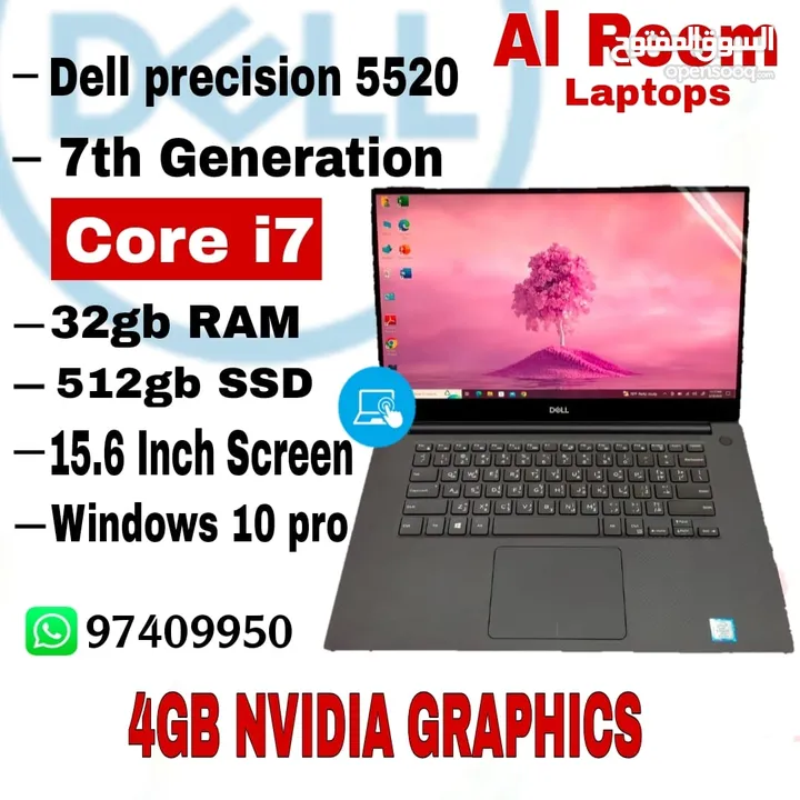 CORE I7-7820HQ 32GB RAM 512GB SSD 4GB NVIDIA GRAPHICS 4K TOUCH SCREEN